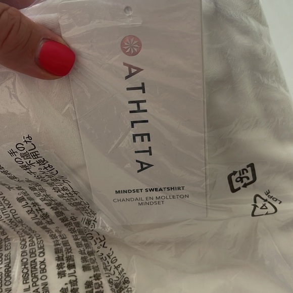 (NWT) ATHLETA Mindset Sweatshirt in Bright White, Small - Picture 12 of 12